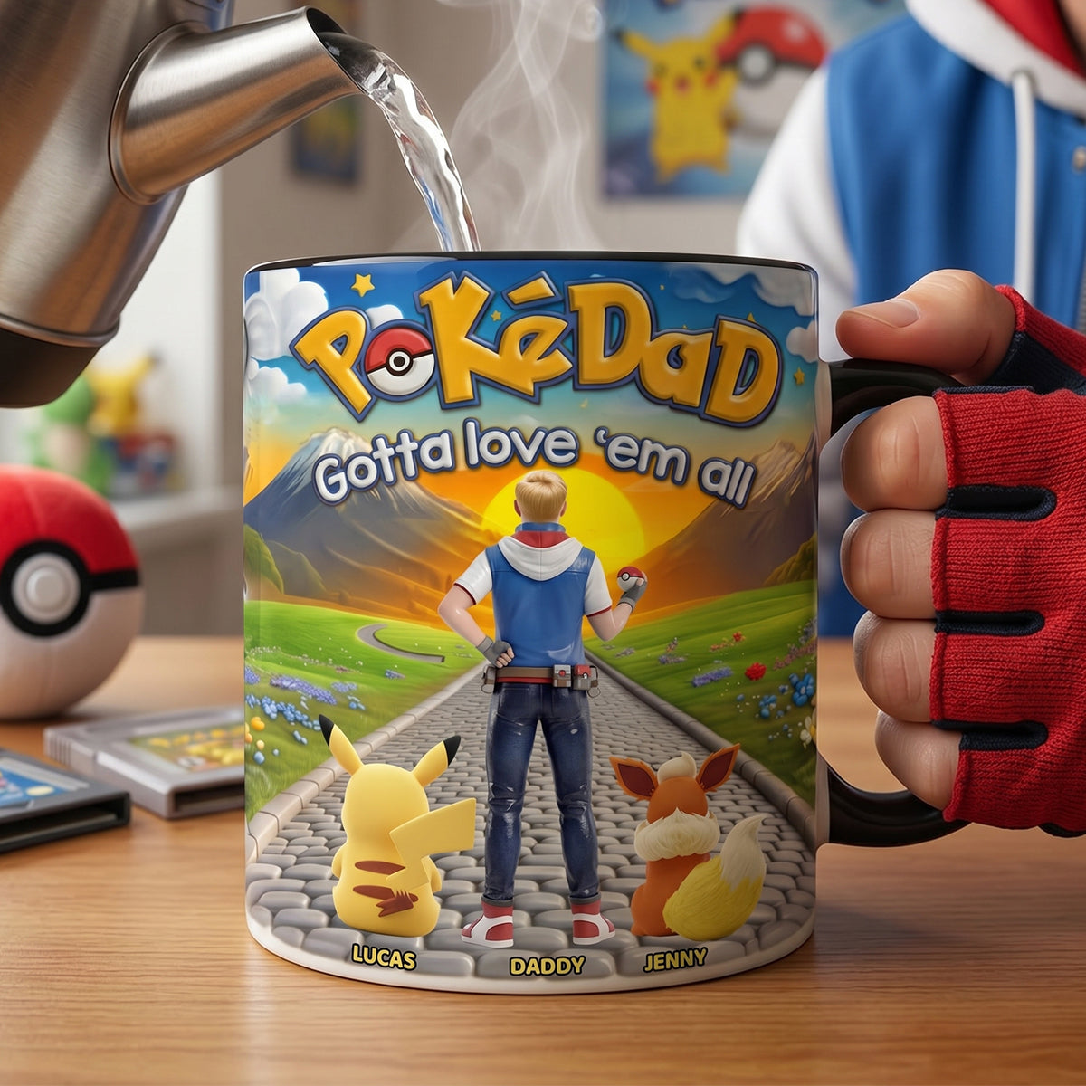 Personalized Color Changing Mug for Dad with PokéDad Design