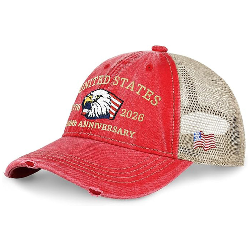 Personalized Independence Trucker Hat USA Flag Gift for Dad HN590 - Embroidery Hat Josh fix GradoCreations