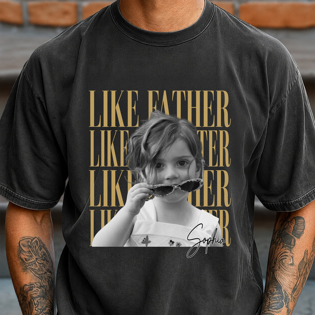Custom Photo Comfort Shirt Gift for Father & Daughter Comfort Shirt GradoCreations