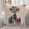 Personalized Superhero Best Mom Ever Pillow Gift for Mom