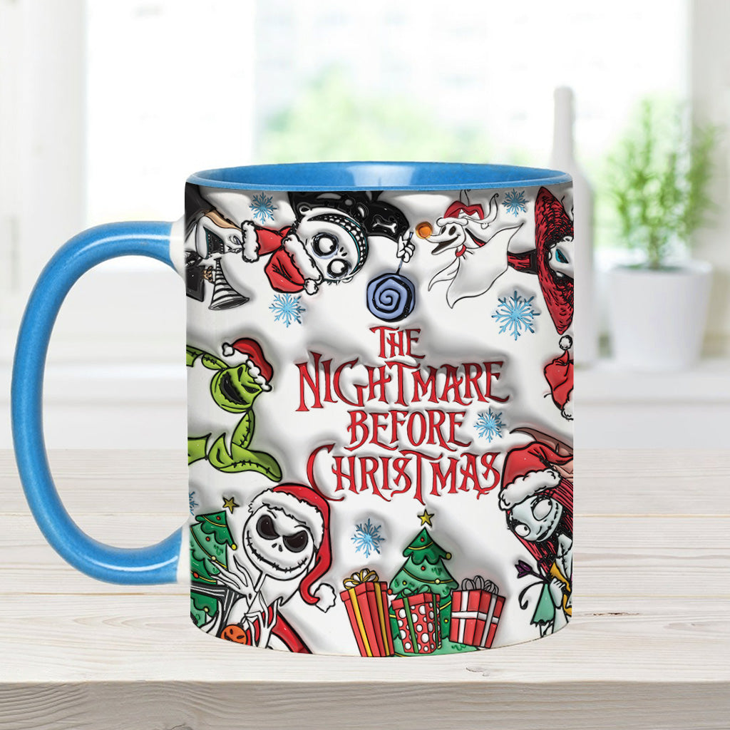 Personalized Nightmare Before Christmas Accent Mug Gift for Halloween & Christmas Accent Mug GradoCreations