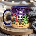 Personalized Nightmare Accent Mug Custom Name Gift for Halloween Accent Mug GradoCreations