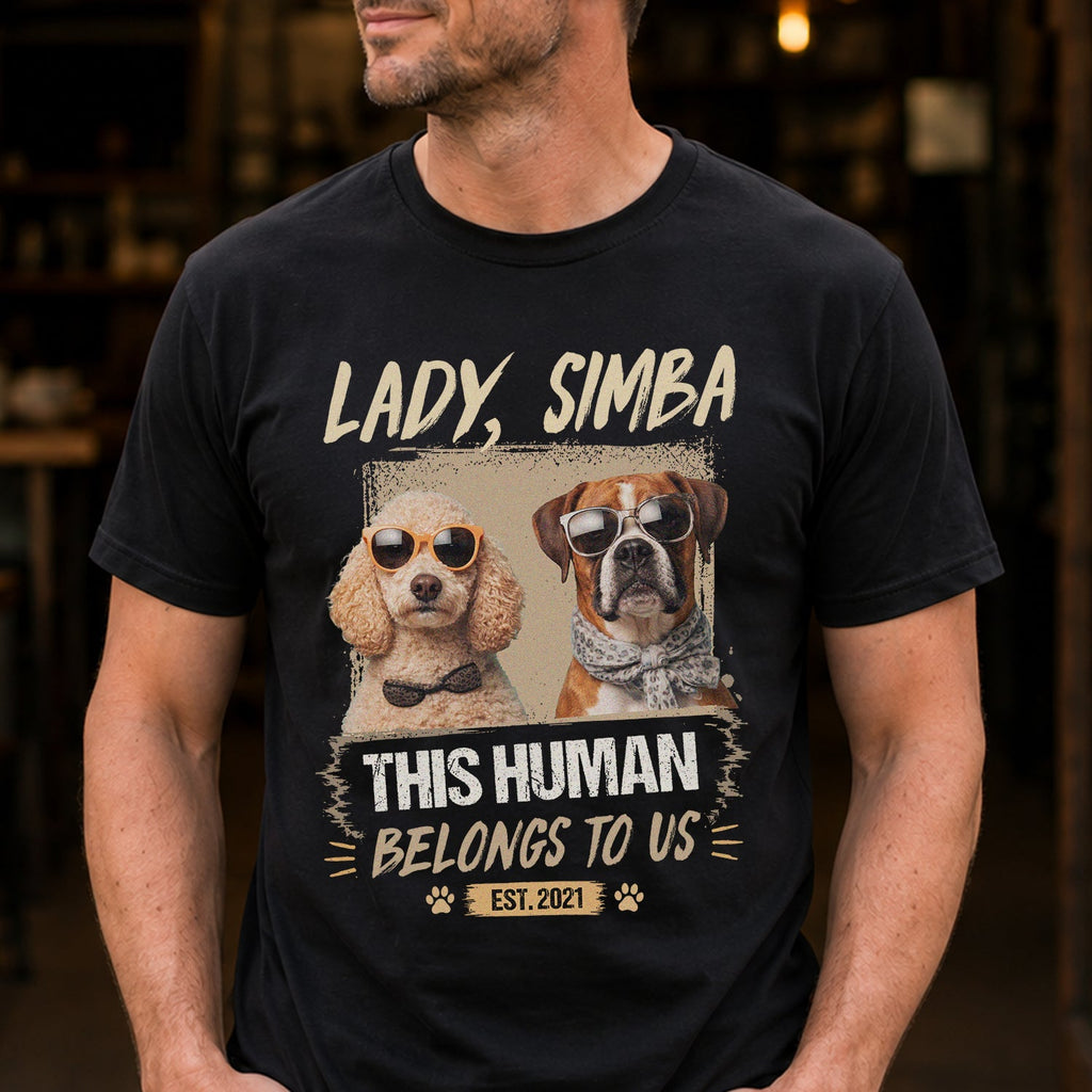 Personalized Dog Photo Shirt Custom Gift for Dog Dad HN590 - Tshirt GradoCreations