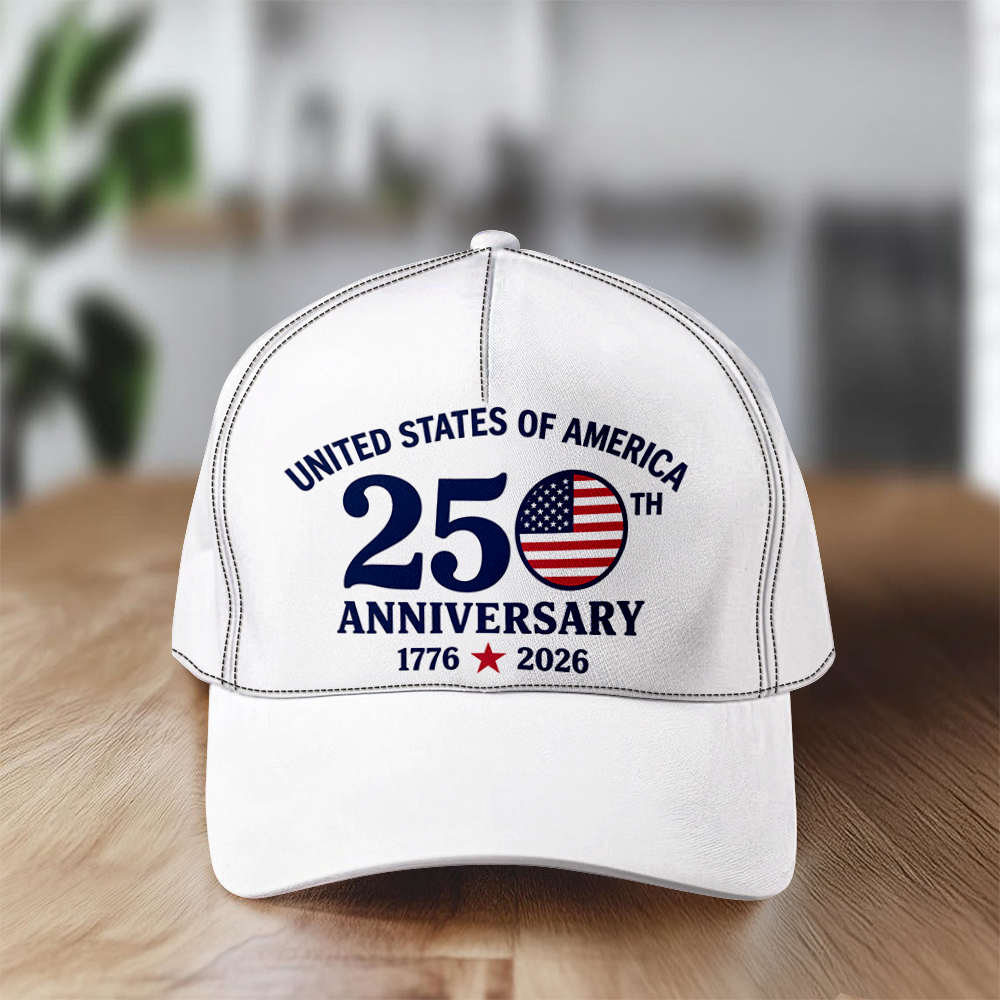 Personalized Patriotic USA AOP Cap Gift for Dad 250th Anniversary HN590 - AOP Cap GradoCreations
