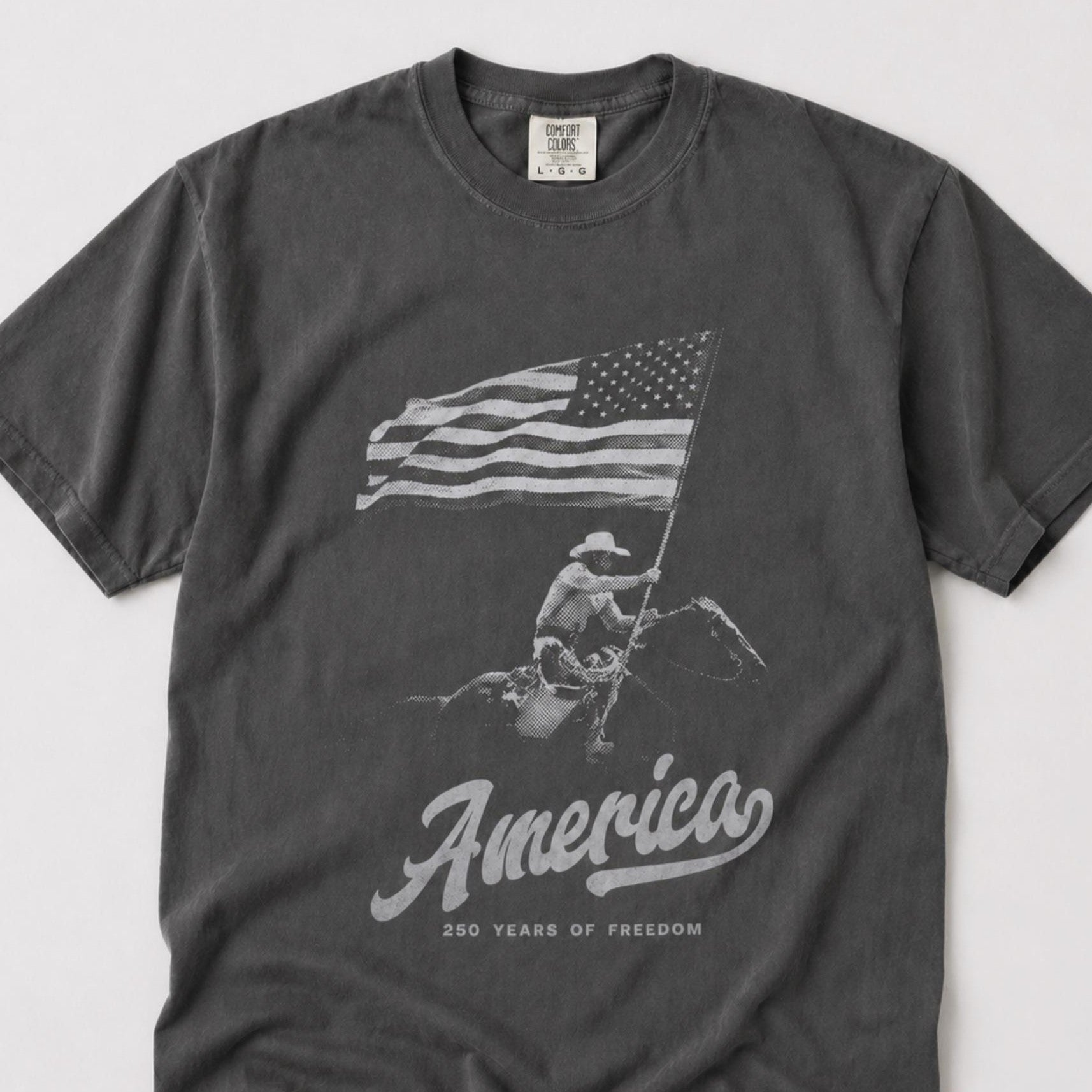 Personalized 250 Years of Freedom Independence Day Shirt Gift for Cowboy Comfort Shirt FIX GradoCreations