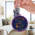 Personalized Black Father Panther Acrylic Keychain Gift for Dad