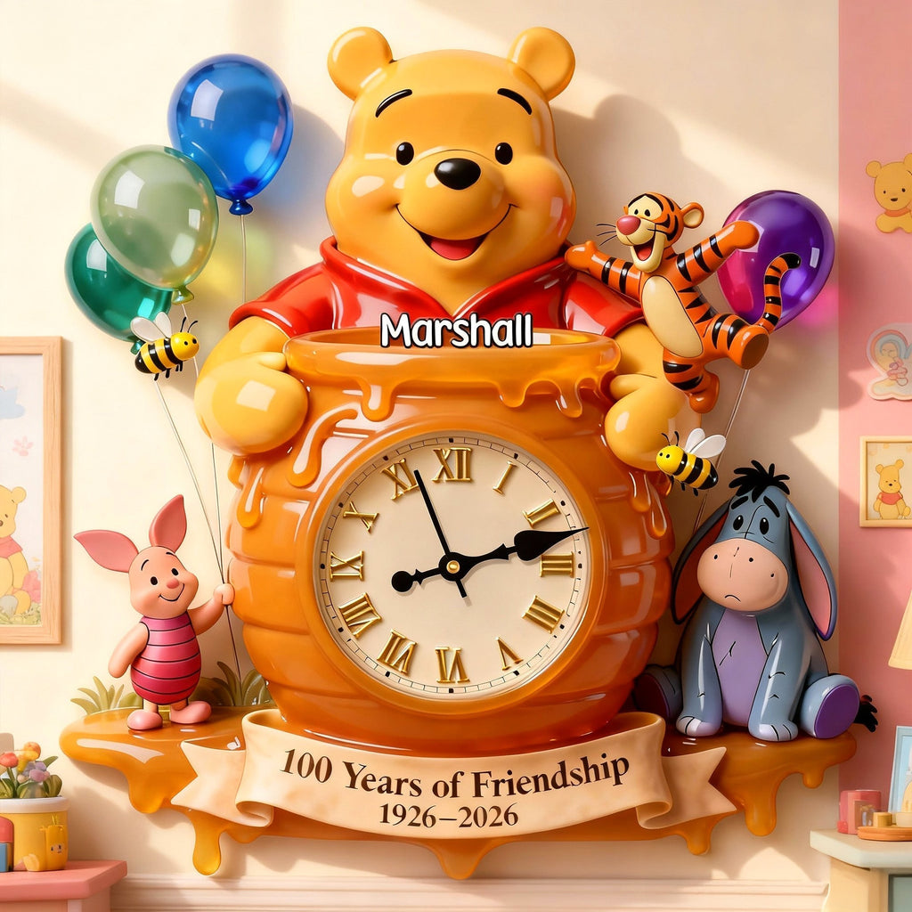 Personalized 100 Years Of Friendship Wall Clock Gift for Movie Fans & Family Wall Hanging Clock GradoCreations