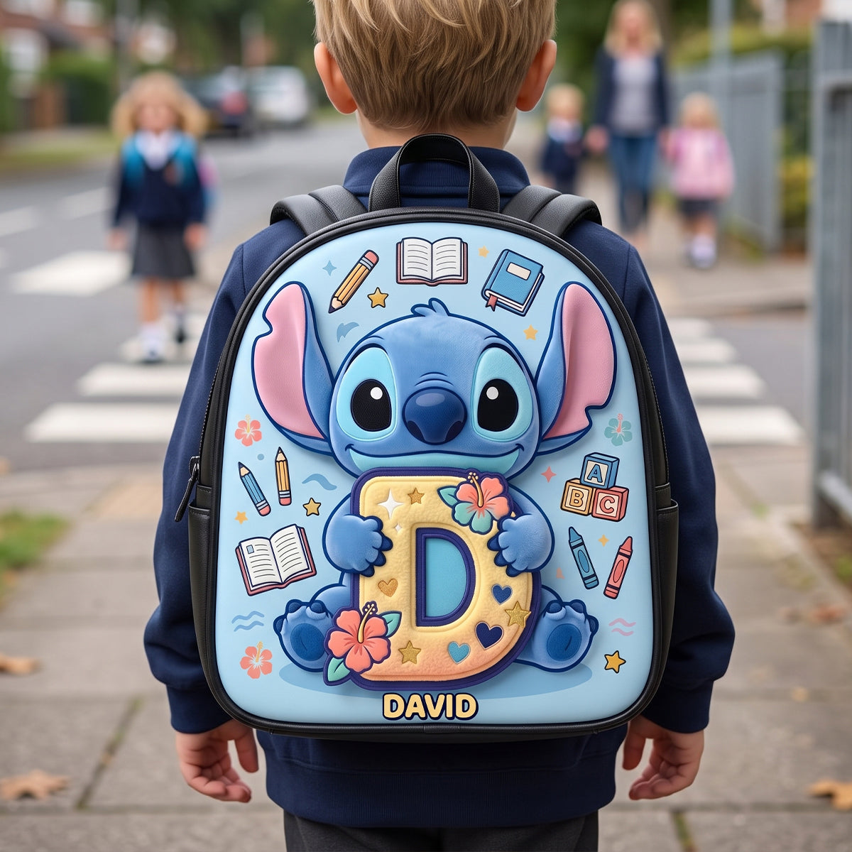 Personalized Cute Alien Backpack with Name for Kids - Back to School Gift