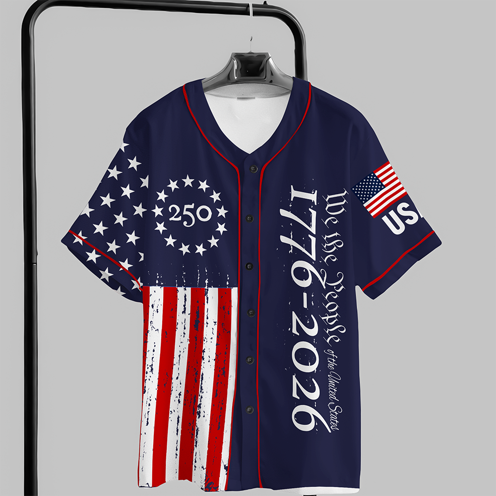 Personalized We The People Baseball Jersey Custom Name 4th of July Gift Jersey Baseball Shirt GradoCreations