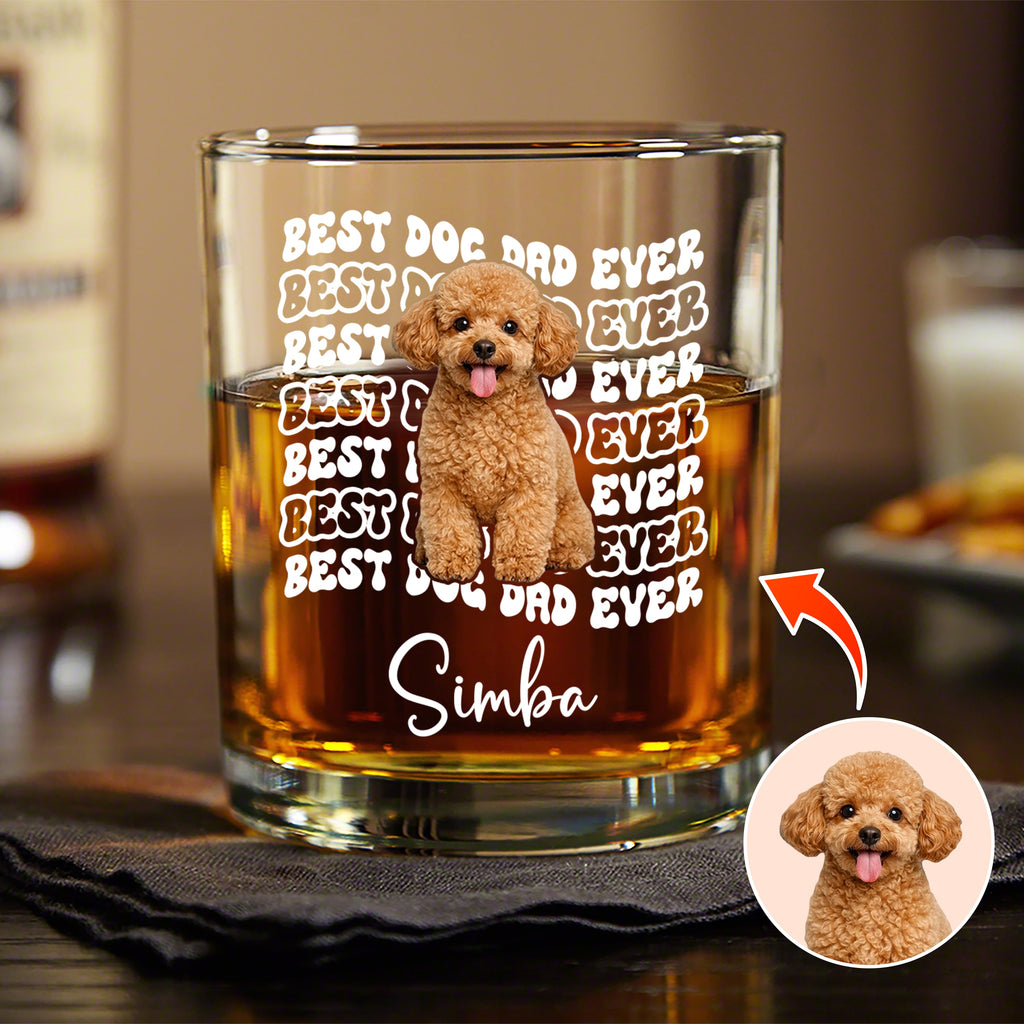Personalized Photo Rock Glass Unique Gift for Dog Dad HN590 - Print Rock Glass Fix GradoCreations