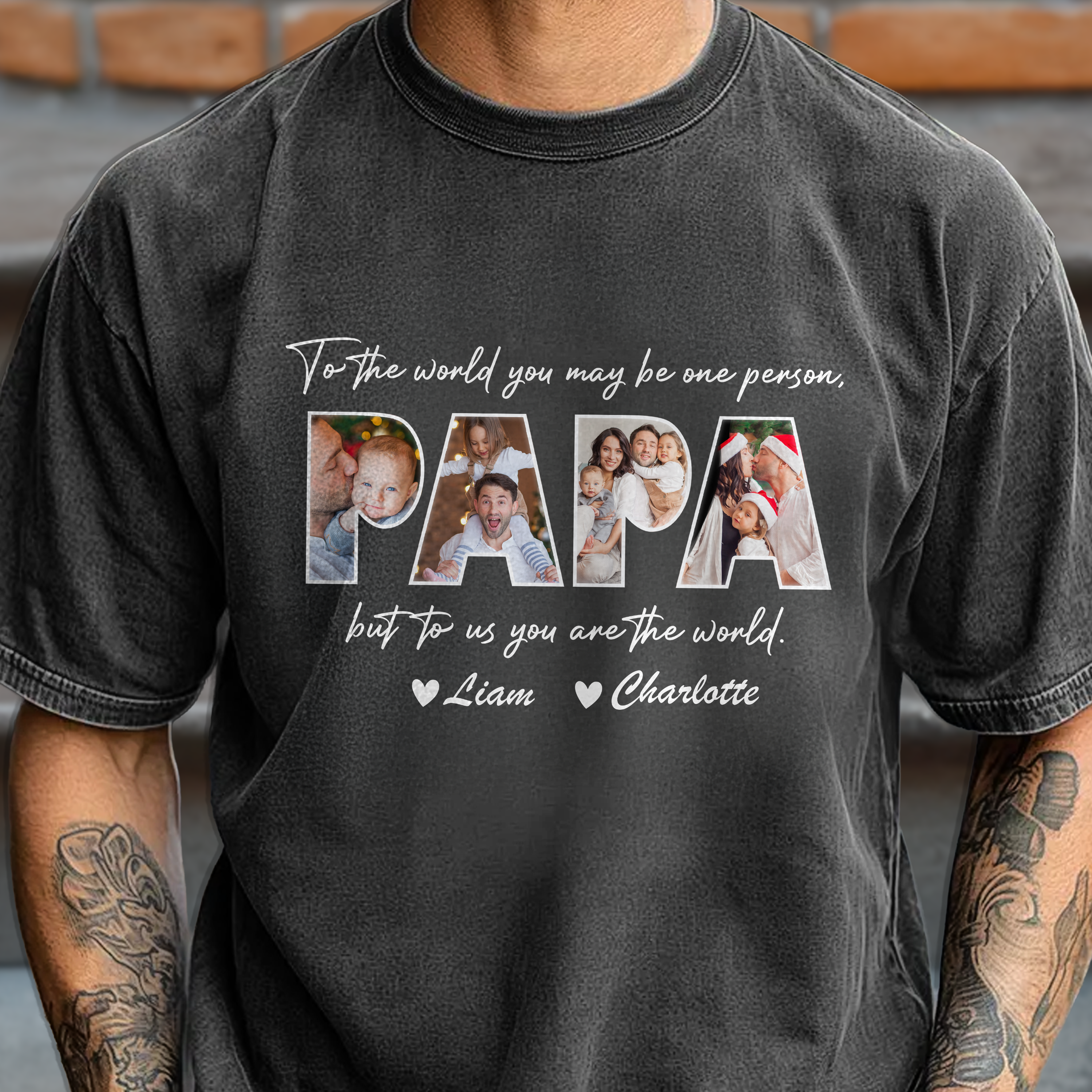 Custom Photo Comfort Shirt Gift for Dad Father's Day Comfort Shirt GradoCreations
