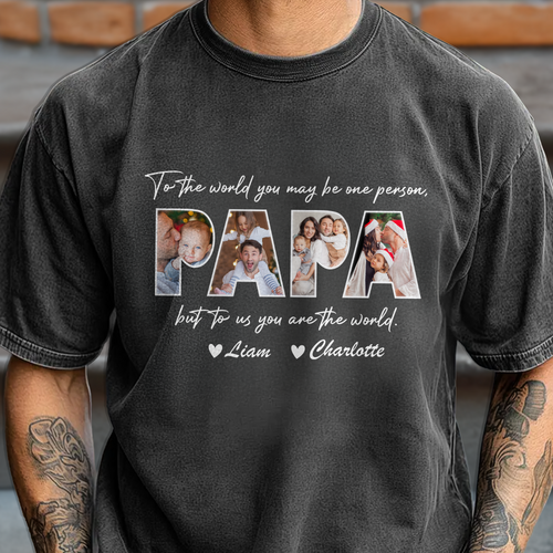 Custom Photo Comfort Shirt Gift for Dad Father's Day Comfort Shirt GradoCreations