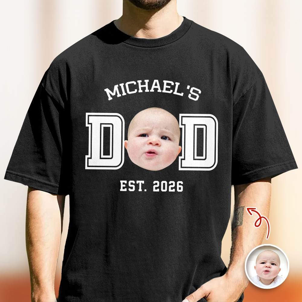 Personalized Comfort Shirt Custom Photo Gift for Dad Comfort Shirt GradoCreations
