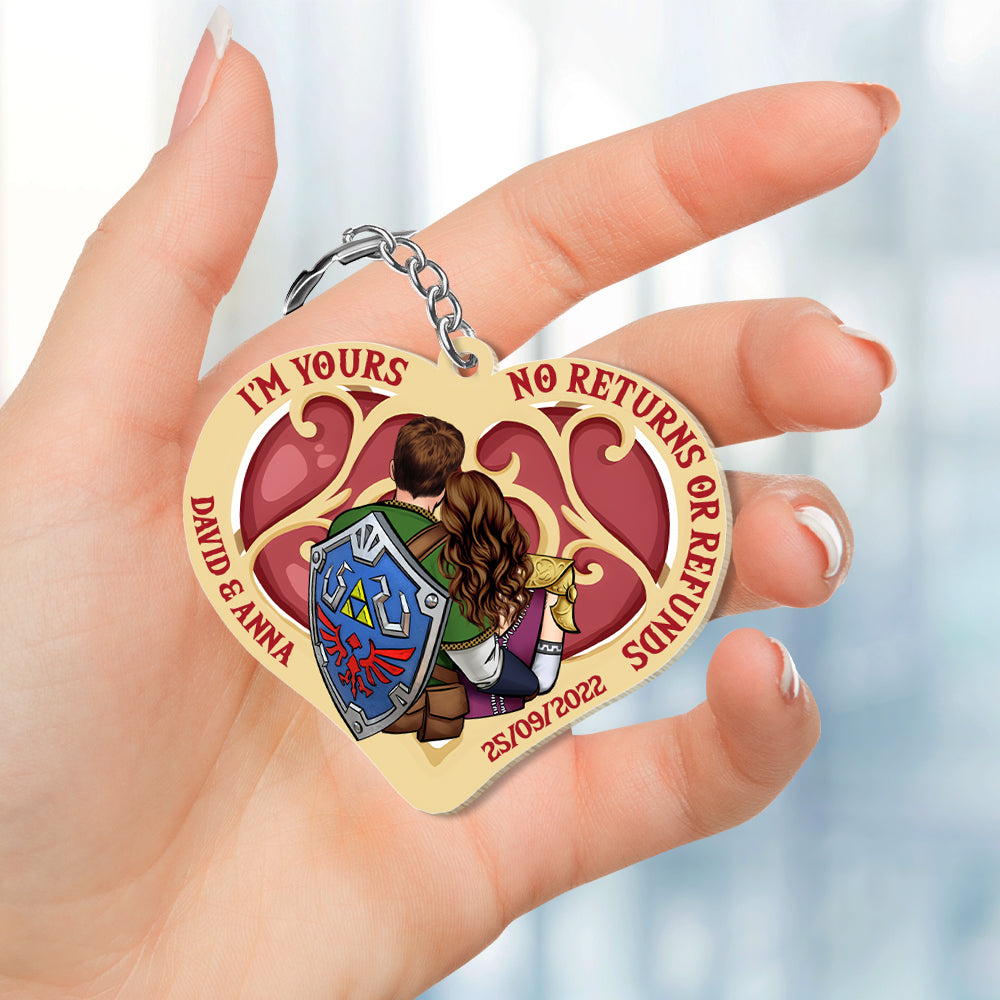Personalized Acrylic Keychain I'm Yours No Returns Gift for Couple Anniversary