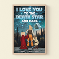 Personalized Canvas Poster I Love You To The Moon Gift for Mom