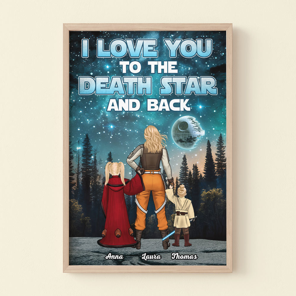 Personalized Canvas Poster I Love You To The Moon Gift for Mom