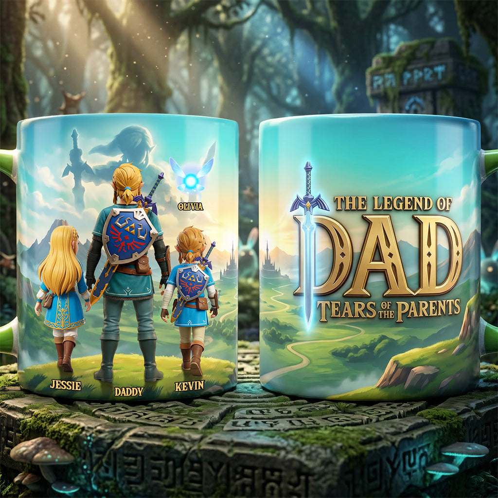 Personalized Accent Mug for Dad The Legend of Dad Tears Gift