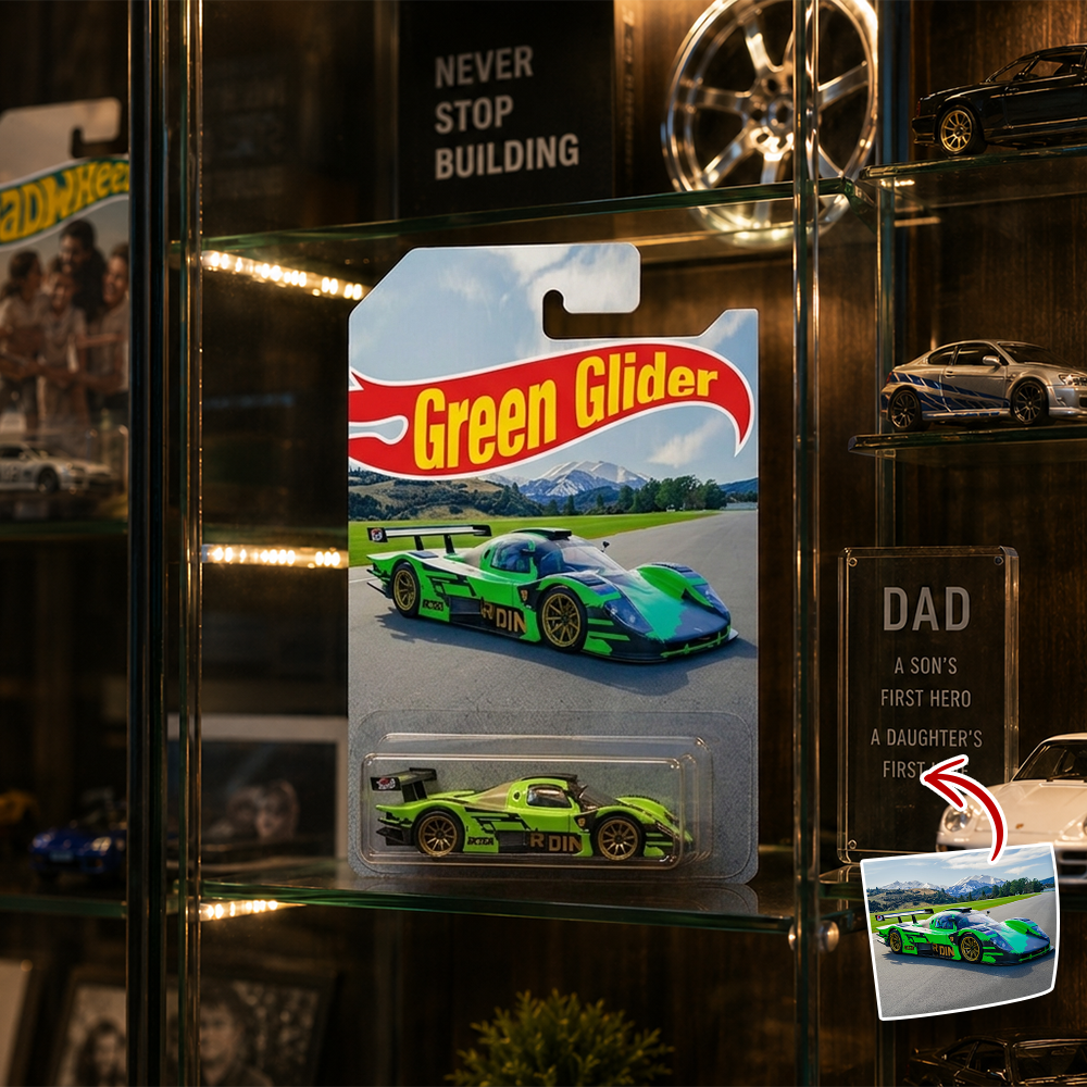 Personalized Car Photo Wheels Custom Gift for Dad Car Lovers HN590 - Hot Wheels GradoCreations