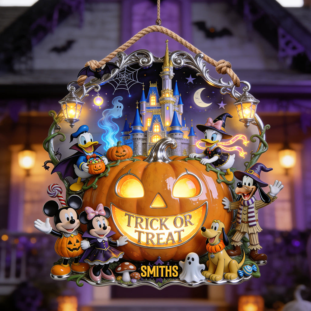 Personalized Halloween Metal Sign Unique Family Decor Gift Metal Sign GradoCreations