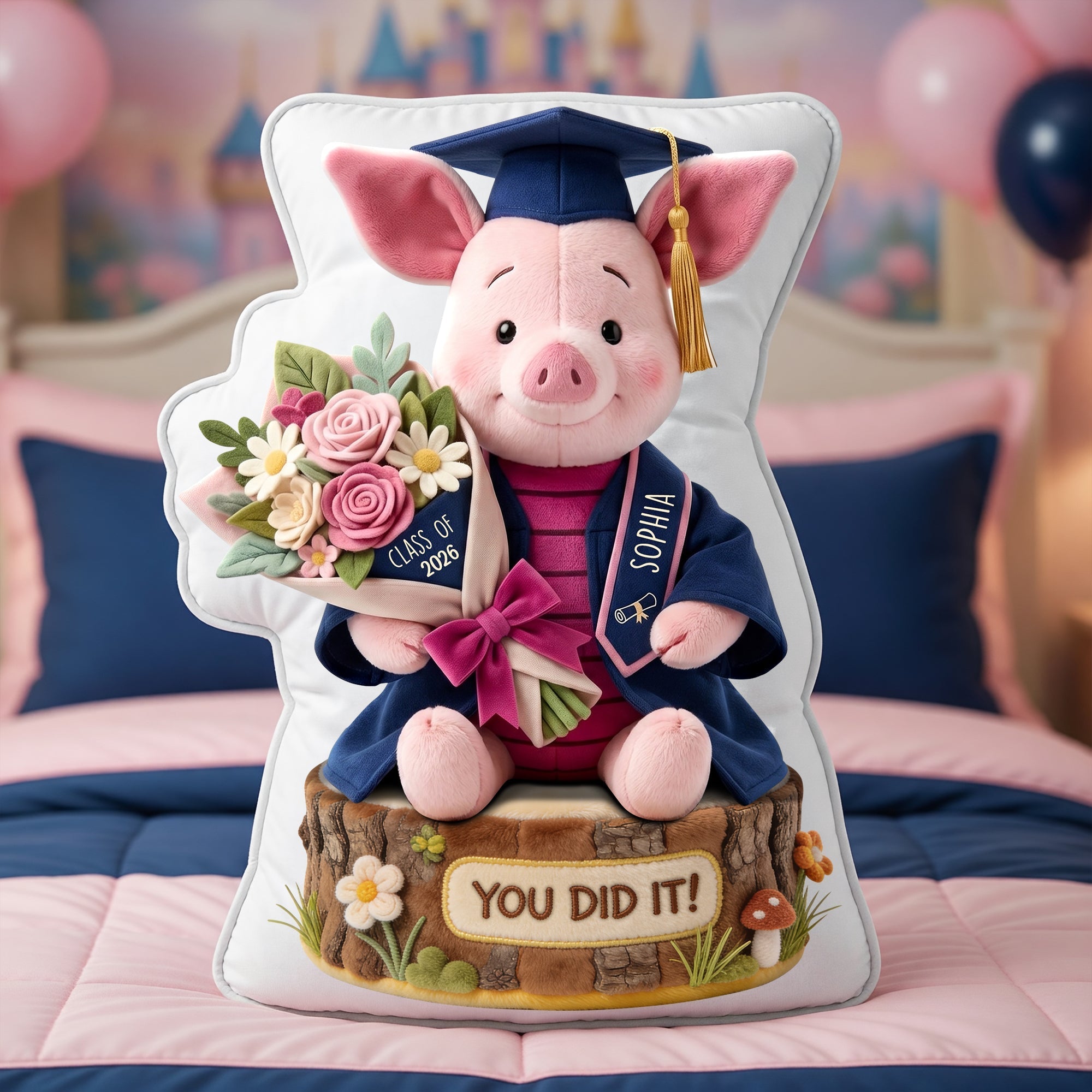 Personalized Graduation Pillow Class of 2026 Custom Gift for Him/Her