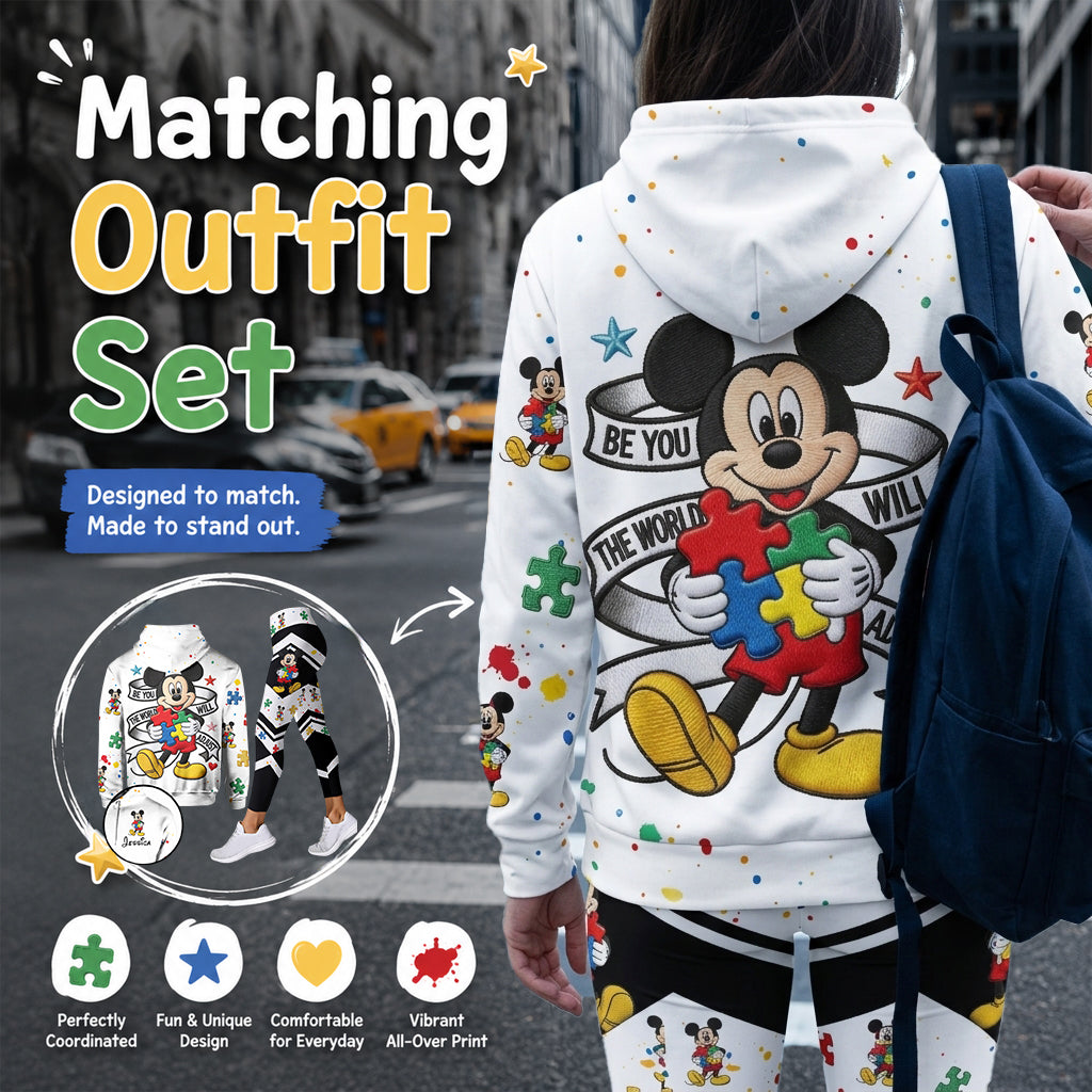 Personalized Autism Awareness Hoodie & Leggings Set for Her Hoodie & Leggings GradoCreations