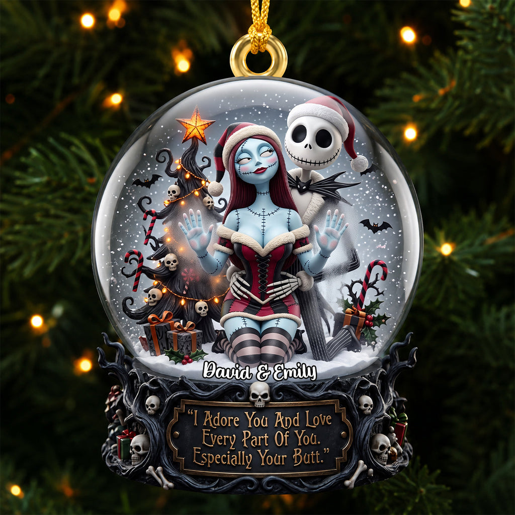 Personalized Gothic Acrylic Ornament for Couples - Christmas Gift Ornament GradoCreations