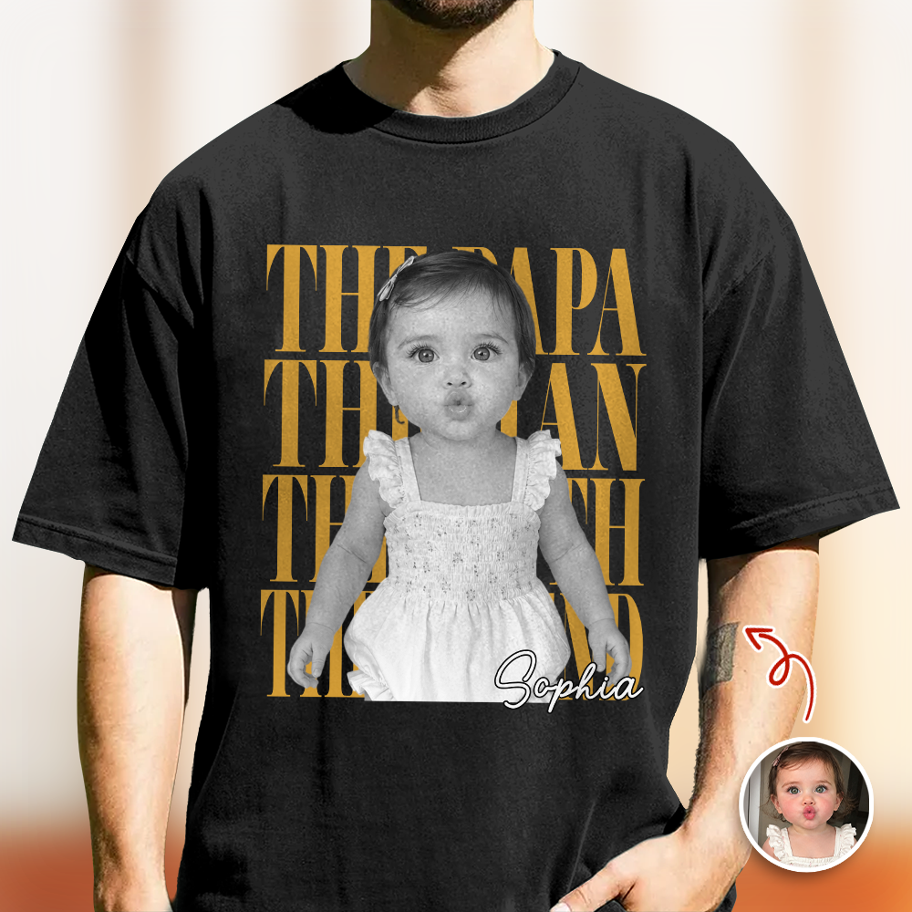 Personalized Photo Comfort Shirt Gift for Dad, Grandpa Comfort Shirt GradoCreations