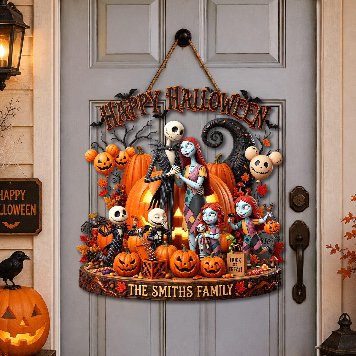 Personalized Halloween Metal Sign for Family - Spooky Decor Gift Metal Sign GradoCreations