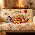 Personalized Winnie-the-Pooh Quilted Sofa Cover Gift for Kids Quited Sofa Cover GradoCreations