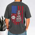 Personalized Dog Lover Comfort Shirt with US Flag Gift for Dad Comfort Shirt Back GradoCreations