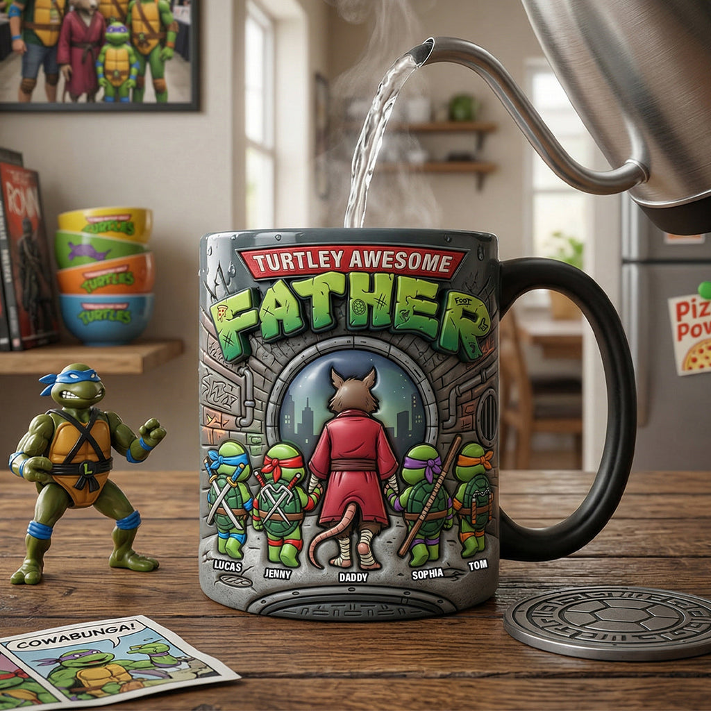 Personalized Color Changing Mug Turtley Awesome Gift for Dad