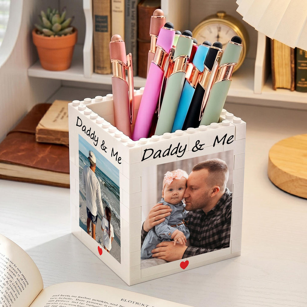 Personalized Photo Building Block Gift for Dad | Father's Day HN590 - Building Blocks diff design GradoCreations