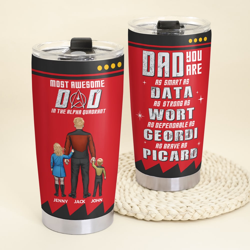 Personalized Stainless Steel Tumbler Gift for Dad - Father's Day - Unique Design