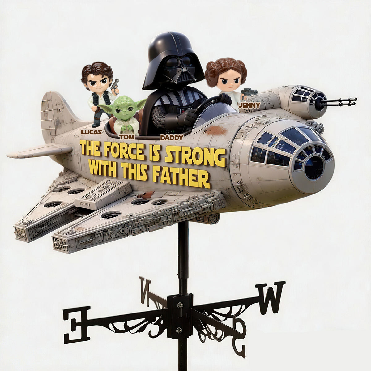 Personalized The Force Is Strong Weather Vane Father Gift