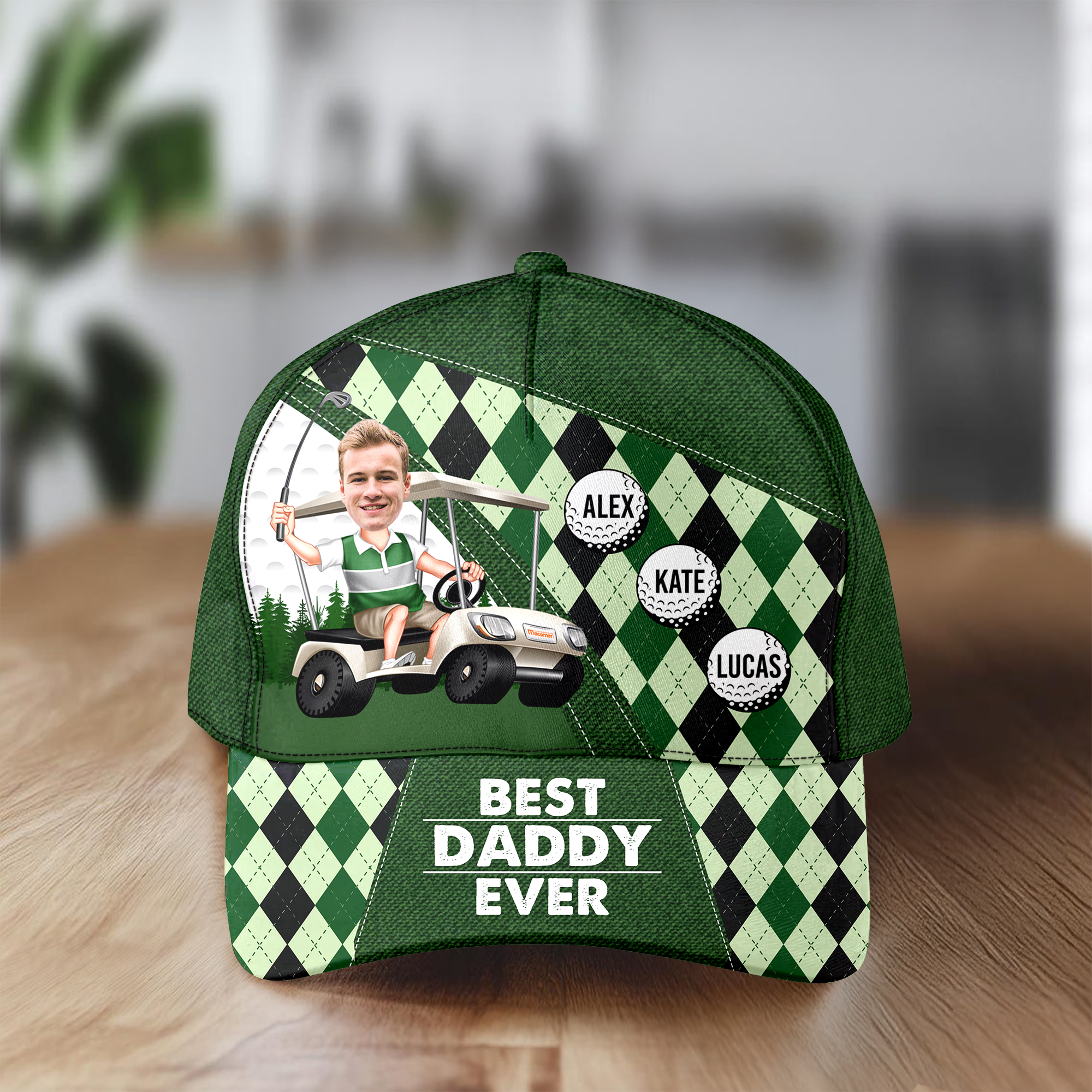 Personalized Golf Cap Custom Name Gift for Dad Father’s Day HN590 - AOP Cap GradoCreations