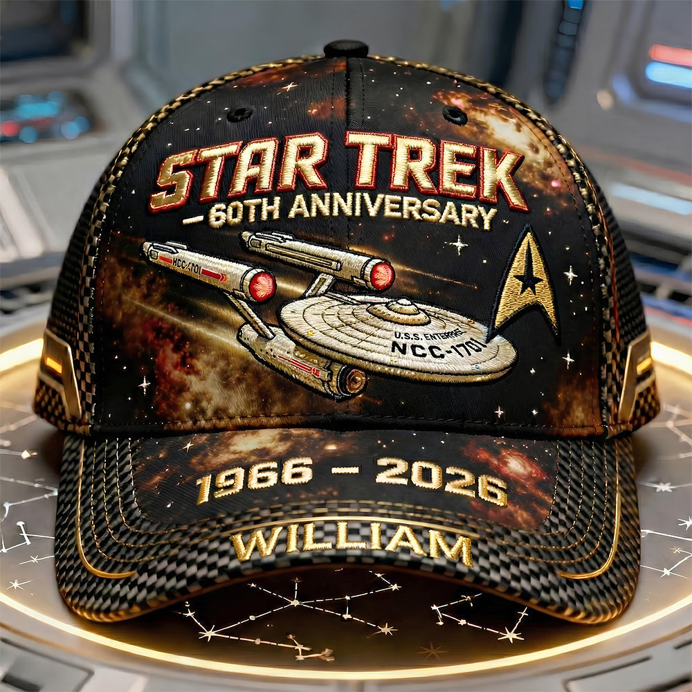 Personalized Star Trek 60th Anniversary Cap Custom Name Gift for Movie Fans Classic Cap GradoCreations