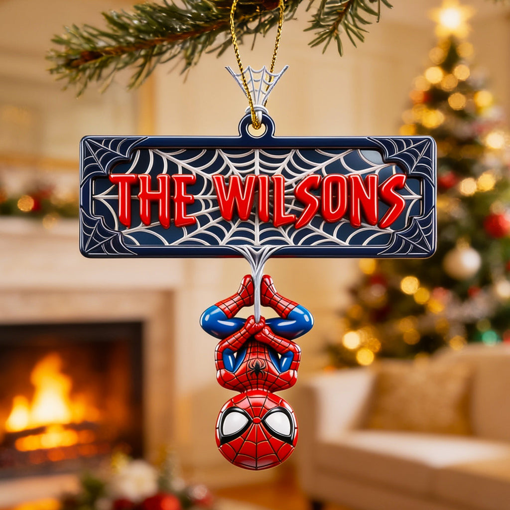 Personalized Acrylic Spider-Man Ornament Custom Family Gift Ornament GradoCreations