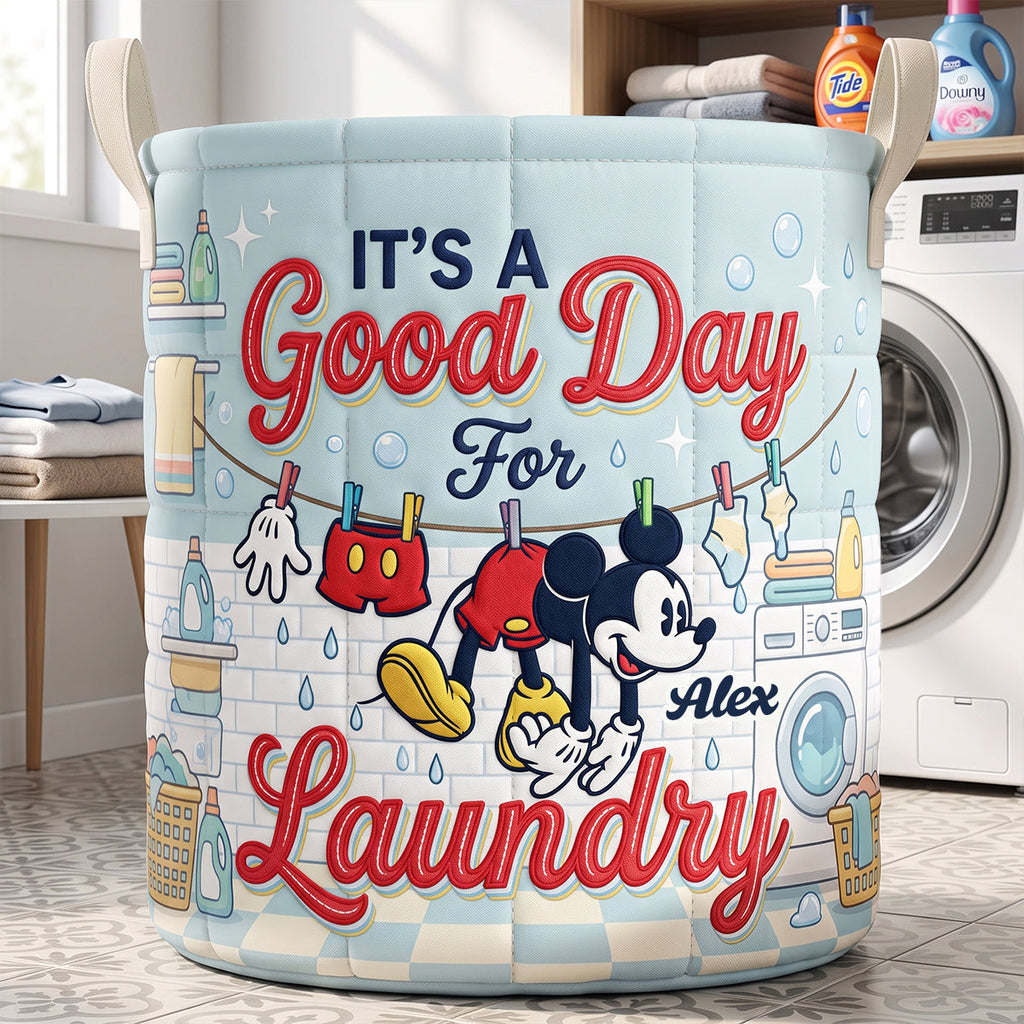 Personalized Quilted Laundry Basket Custom Name Gift for Her Quilted Laundry Basket GradoCreations