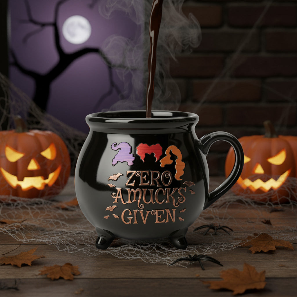 Custom Witch Cauldron Coffee Mug Personalized Gift for Her - Halloween Cauldron Coffee Mug GradoCreations