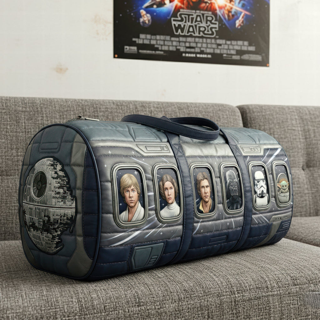 Personalized Quilted Duffle Bag Custom Name Gift for Movie Fans