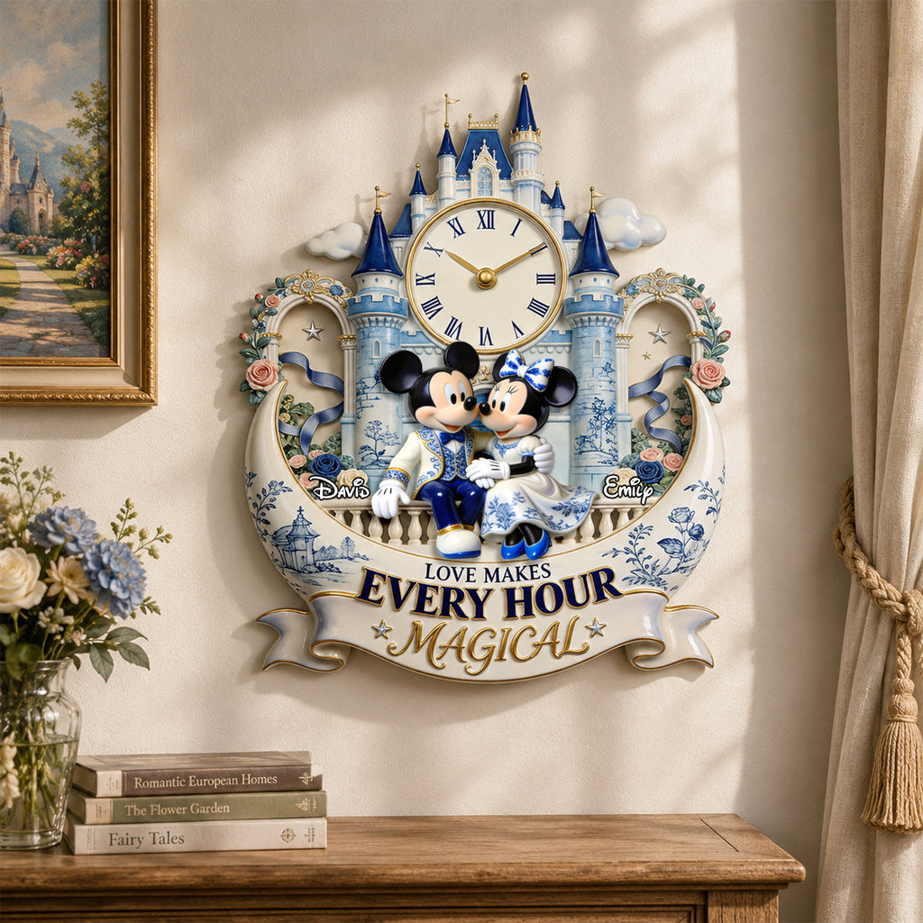 Personalized Acrylic Hanging Wall Clock for Couples Gift Wall Hanging Clock GradoCreations