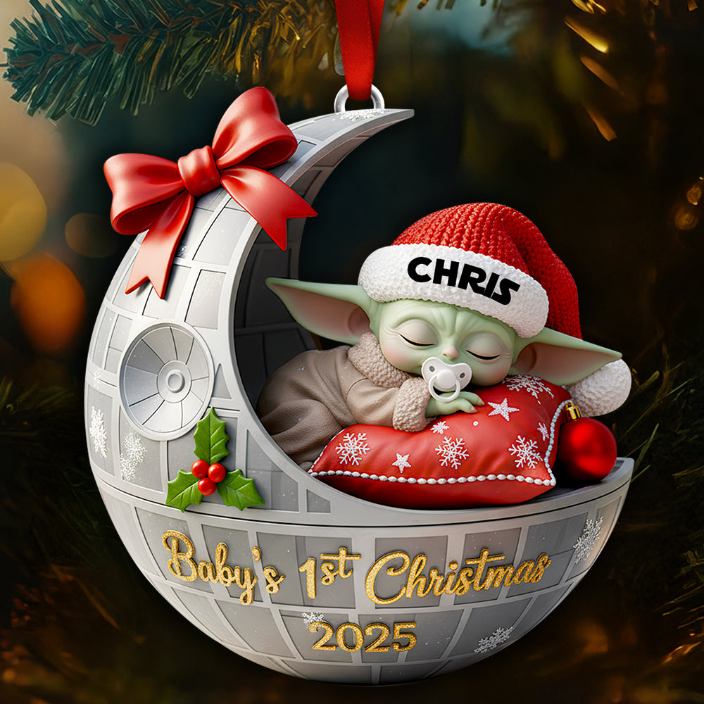 Personalized Baby's First Christmas Acrylic Ornament Gift Idea Ornament GradoCreations