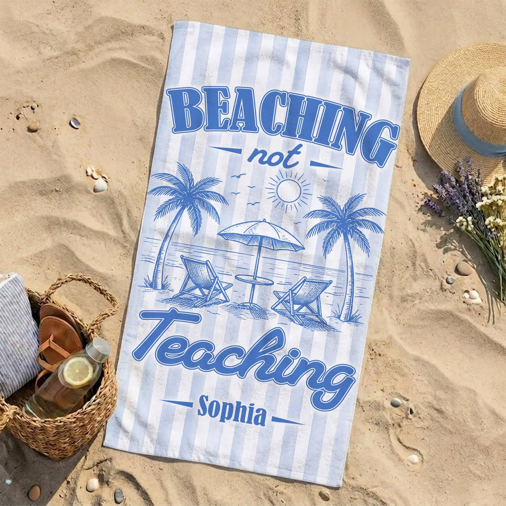 Personalized Beach Towel with Quote for Teacher Gift