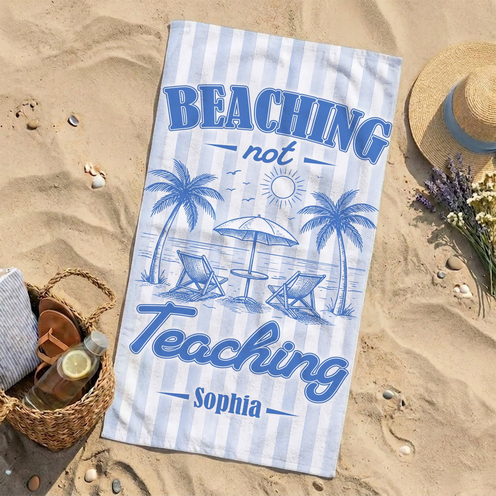Personalized Beach Towel with Quote for Teacher Gift