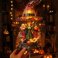 Personalized Acrylic Light Box with Witches Design - Halloween Decor Gift Acrylic Light Box GradoCreations