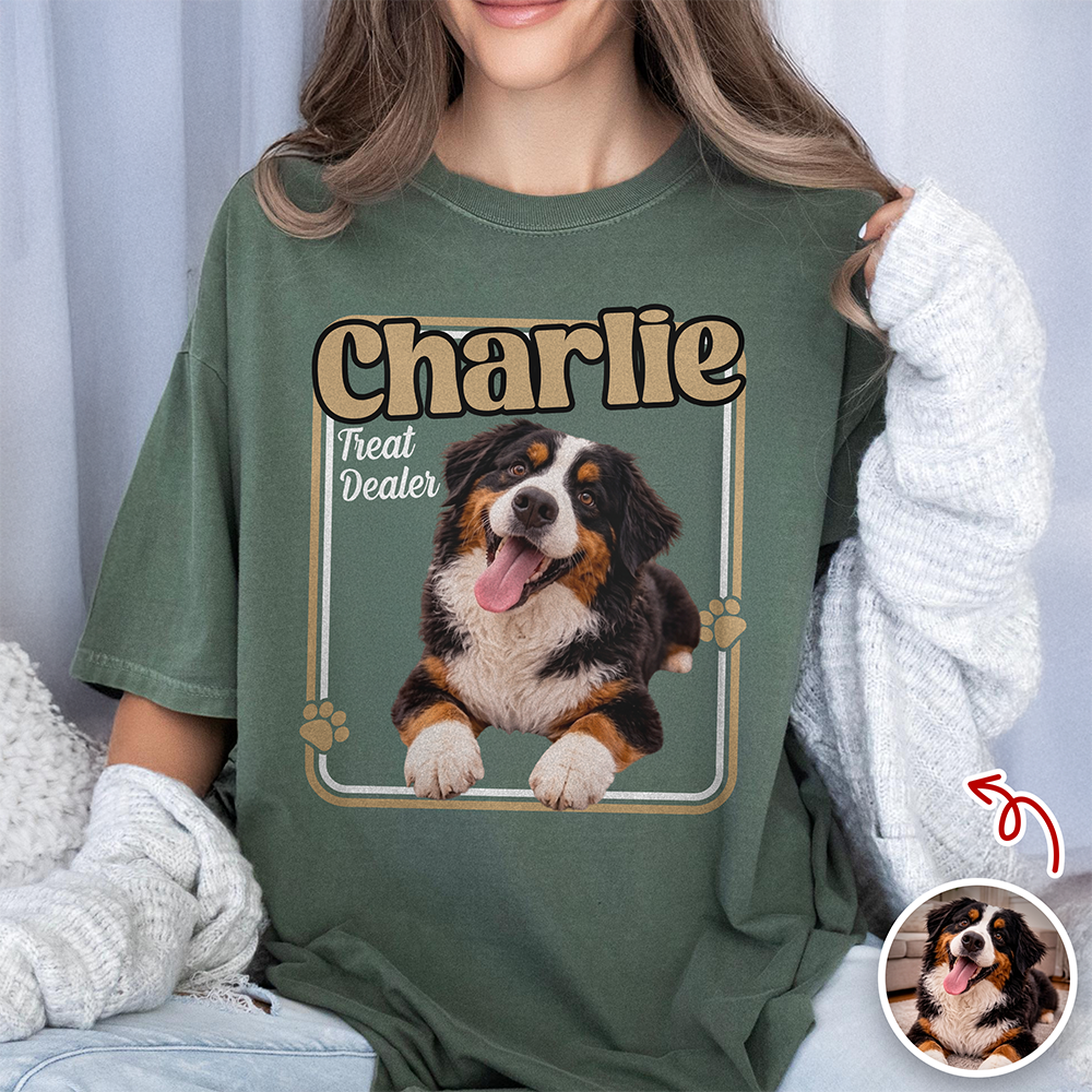 Personalized Dog Comfort Shirt Custom Photo Gift for Dog Lovers Comfort Shirt GradoCreations