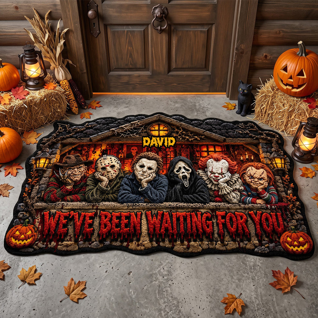 Personalized Horror Characters Shape Doormat - Halloween Family Gift Shape Doormat GradoCreations