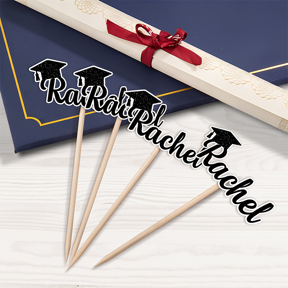 Personalized Graduation Cupcake Topper Custom Name Party Decor HN590 - Cupcake Topper GradoCreations
