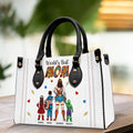 Personalized Super Hero Leather Bag Unique Gift for Mom