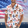 Personalized Hawaiian Shirt Photo Gift for Dad Patriotic Summer HN590 - AOP Hawai Shirt GradoCreations